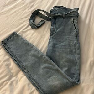 Cello light wash paper bag skinny jeans